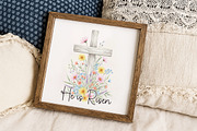 He is Risen Easter Floral Cross PNG, an Illustration by Libby Wishes (Thumbnail 5 of 6)