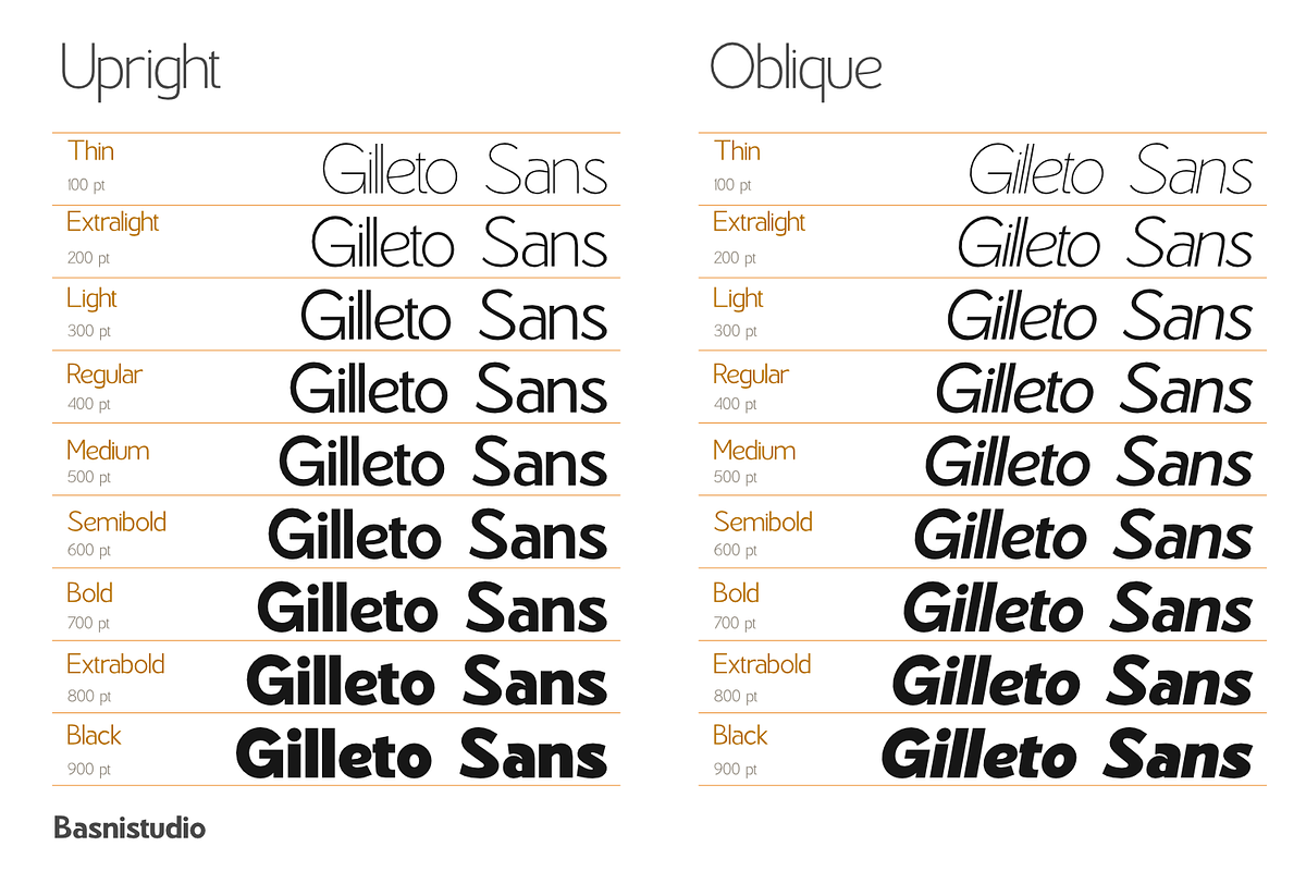 Gilleto – Sans Serif Font, a Sans Serif Font by Basnistudio (Photo 2 of 8)