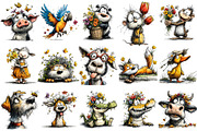 Funny Spring Animals Clipart, an Illustration by OK Design (Thumbnail 3 of 6)