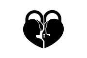Heart Lock and Key Silhouette Icons, an Illustration by Designer_Momina (Thumbnail 25 of 51)