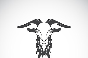 Vector Of A Goat Head Design. Animal