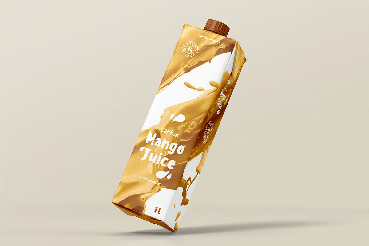 Juice Carton Mock-up, a Packaging Mockup by zippypixelstudio (Photo 10 of 14)