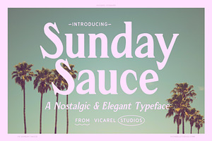 Sunday Sauce, Nostalgic Vintage Font