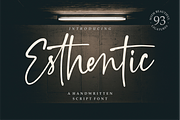 Esthentic a Handwritten Script Font, a Script Font by Vilogsign (Thumbnail 1 of 10)