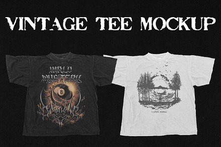 Vintage Tee Mockup By 28Bloc, a Shirt Mockup by 28Bloc Shop Assets
