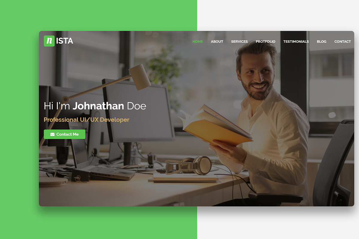 Nista - Creative Personal Template, a Bootstrap Template by Restart Technology Shop (Photo 2 of 2)