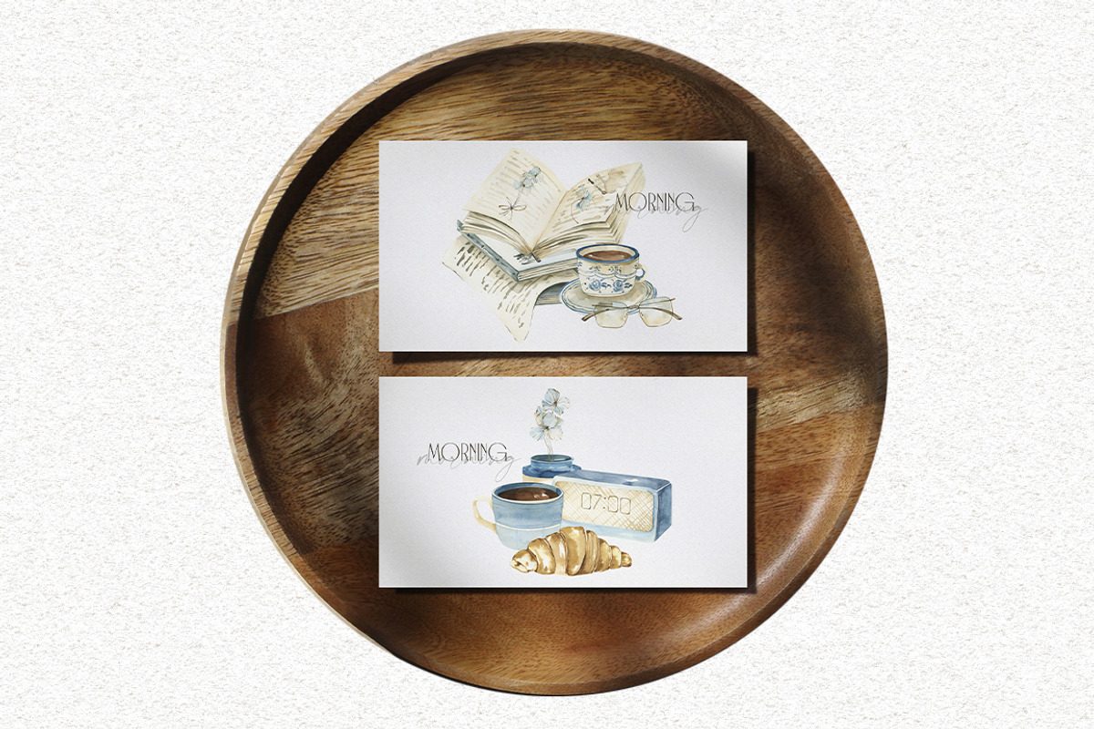 Watercolor Morning clipart., an Object Illustration by ArtMaslyana (Photo 5 of 6)