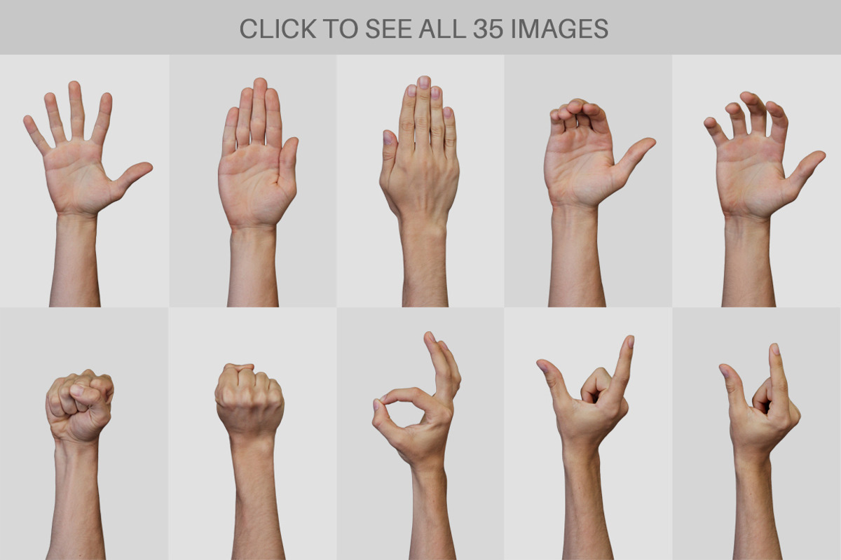 Hand Signs & Gestures, a Device Mockup by h3design (Photo 6 of 7)