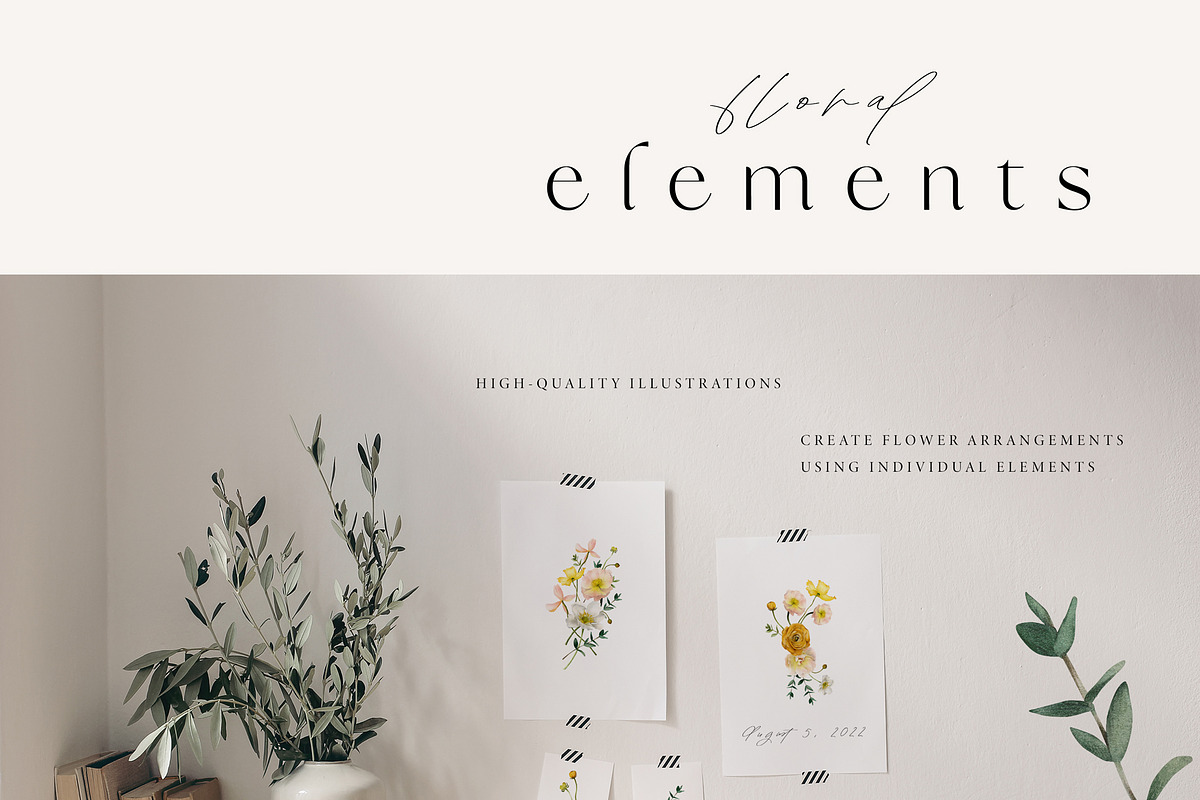 Flower Garden watercolor collection, a Decorative Illustration by Diana Askarova Art (Photo 7 of 11)