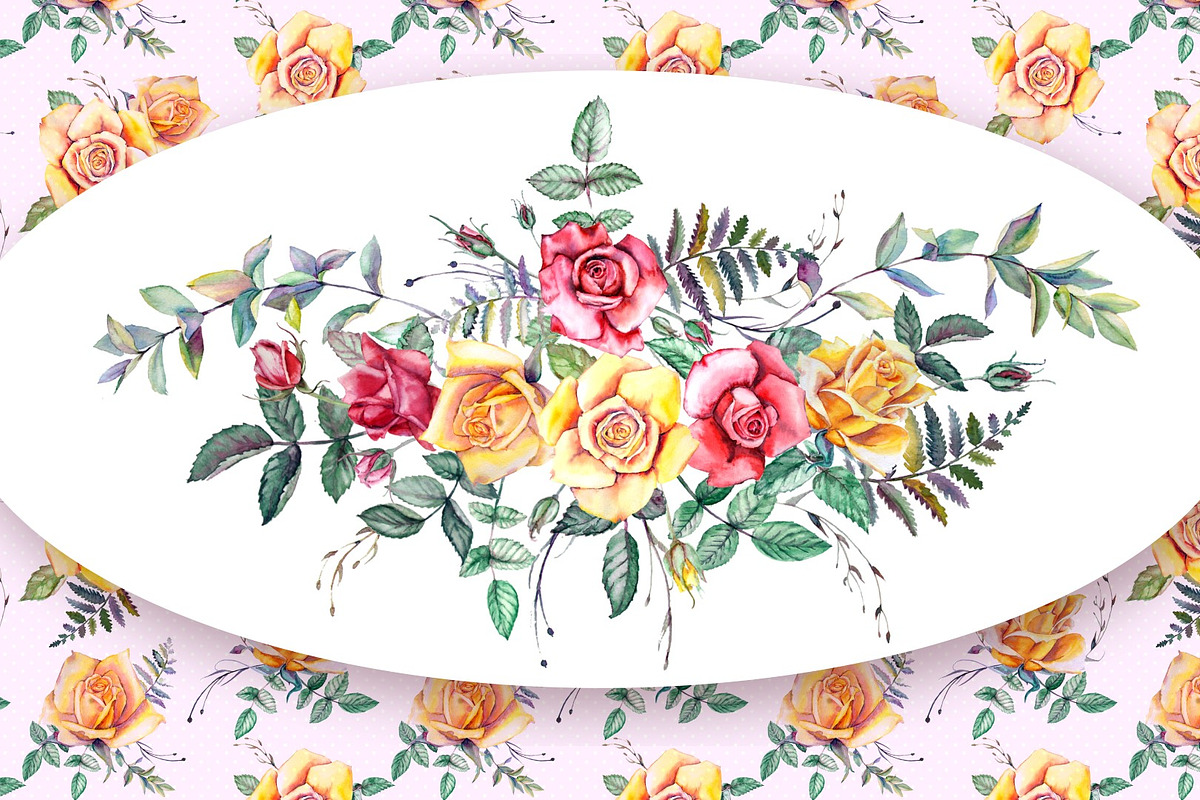 Watercolor Flowers Clipart - Roses, a Decorative Illustration by artabramova (Photo 7 of 10)