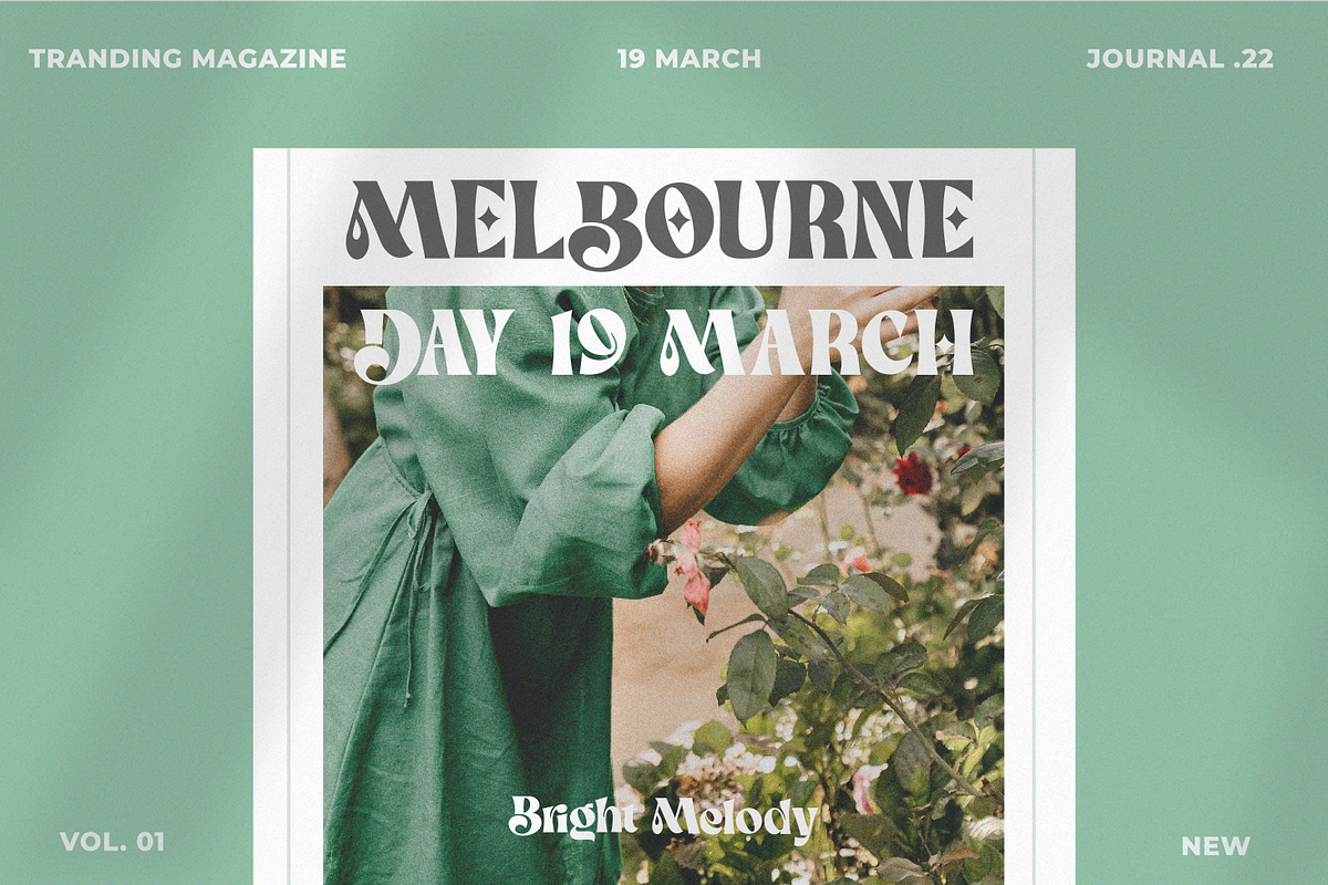 Bright Melody A Display Typeface, a Serif Font by zeenesia (Photo 4 of 18)