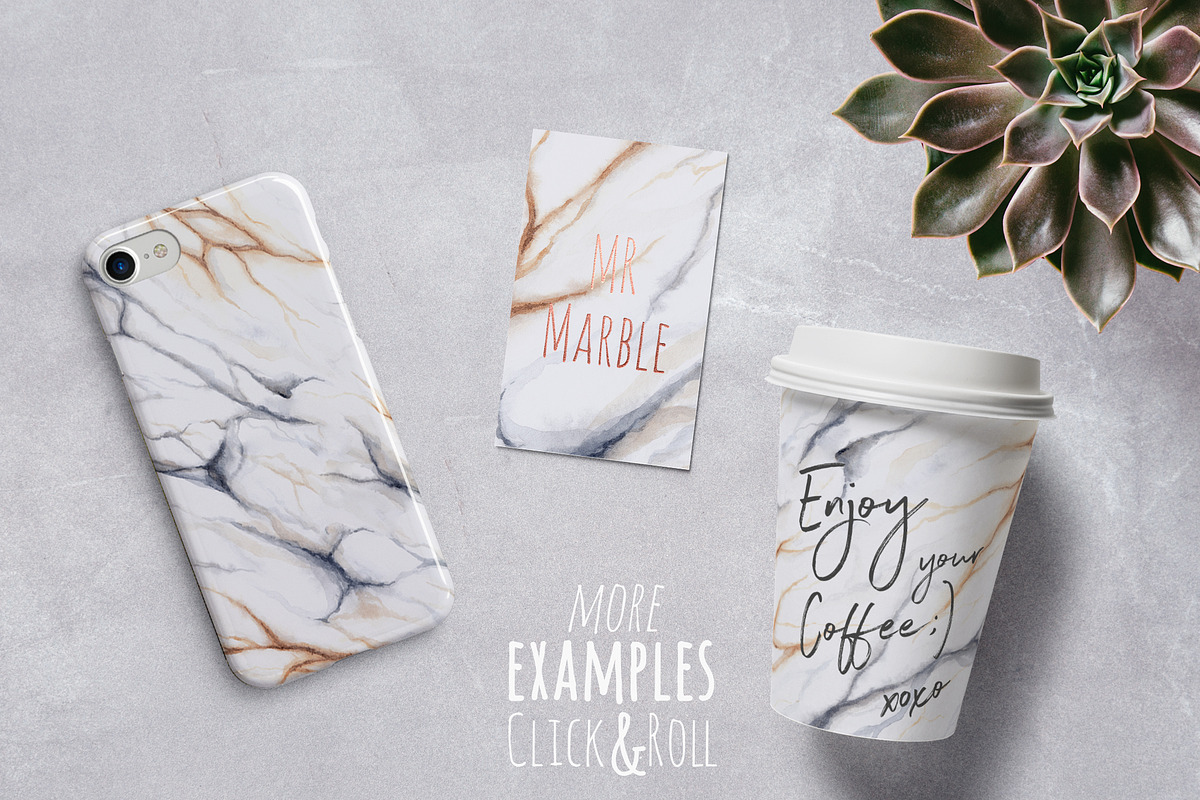 Watercolor Marble patterns, a Pattern Graphic by Bigio Designs (Photo 2 of 6)