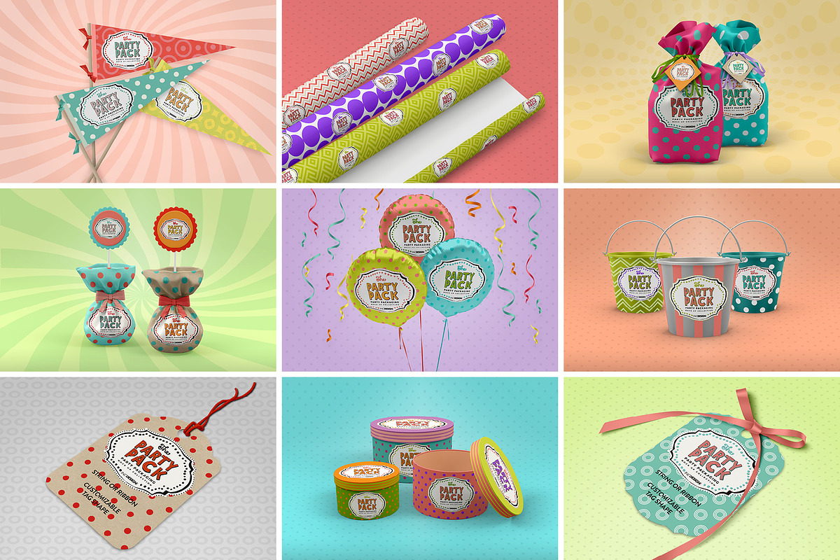 BUNDLE: Party Packaging Mockups, a Cups & Container Mockup by INCDesign (Photo 8 of 11)