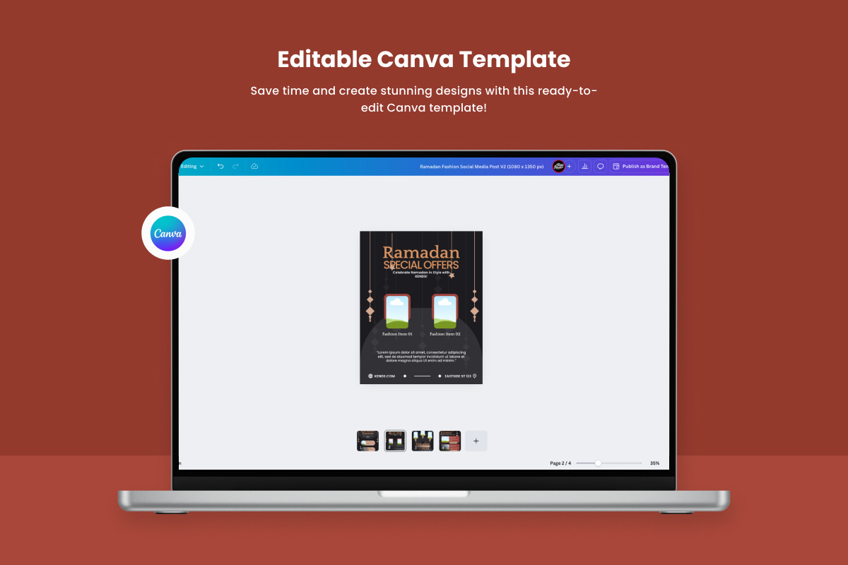 Refined Ramadan Fashion Social Post, a Social Media Template by productype1 (Photo 3 of 5)