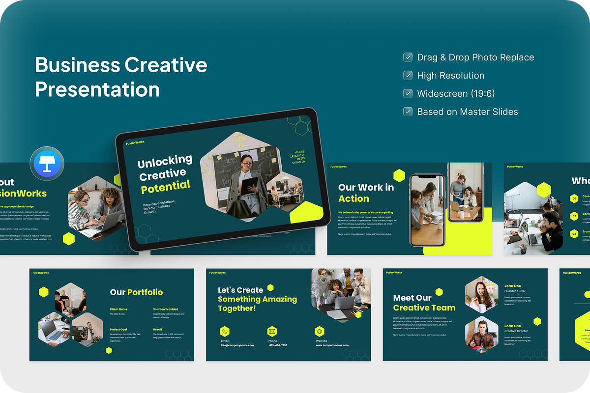 Business Creative Keynote, a Presentation Template by Annora Studio (Photo 1 of 5)