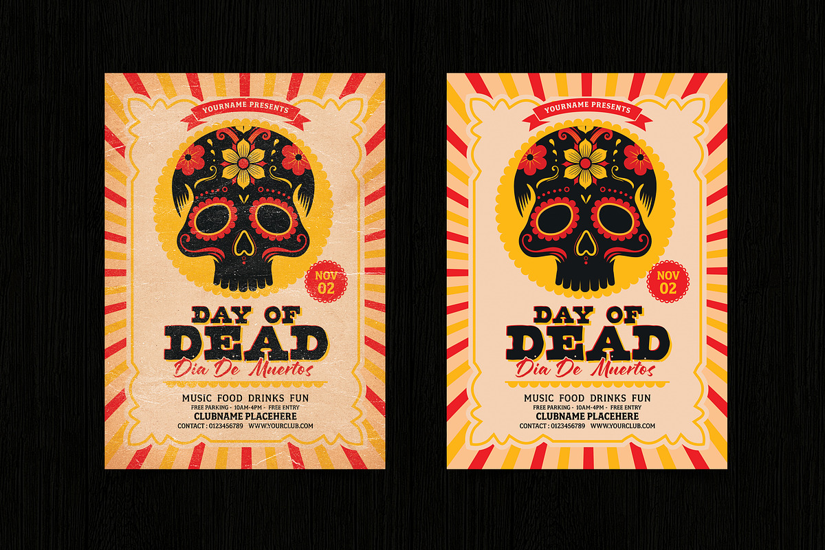 Day of the Dead, a Flyer Template by DesignWorkz