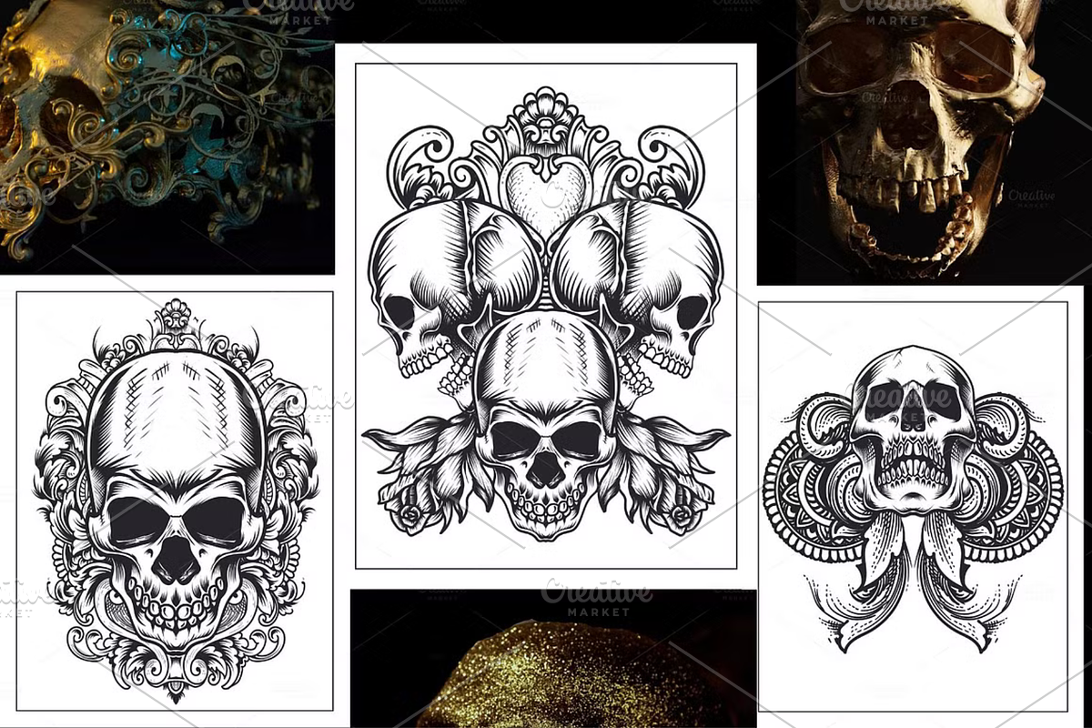 100+ Tattoos Coloring Pages, an Illustration by ThePhoton (Photo 2 of 6)