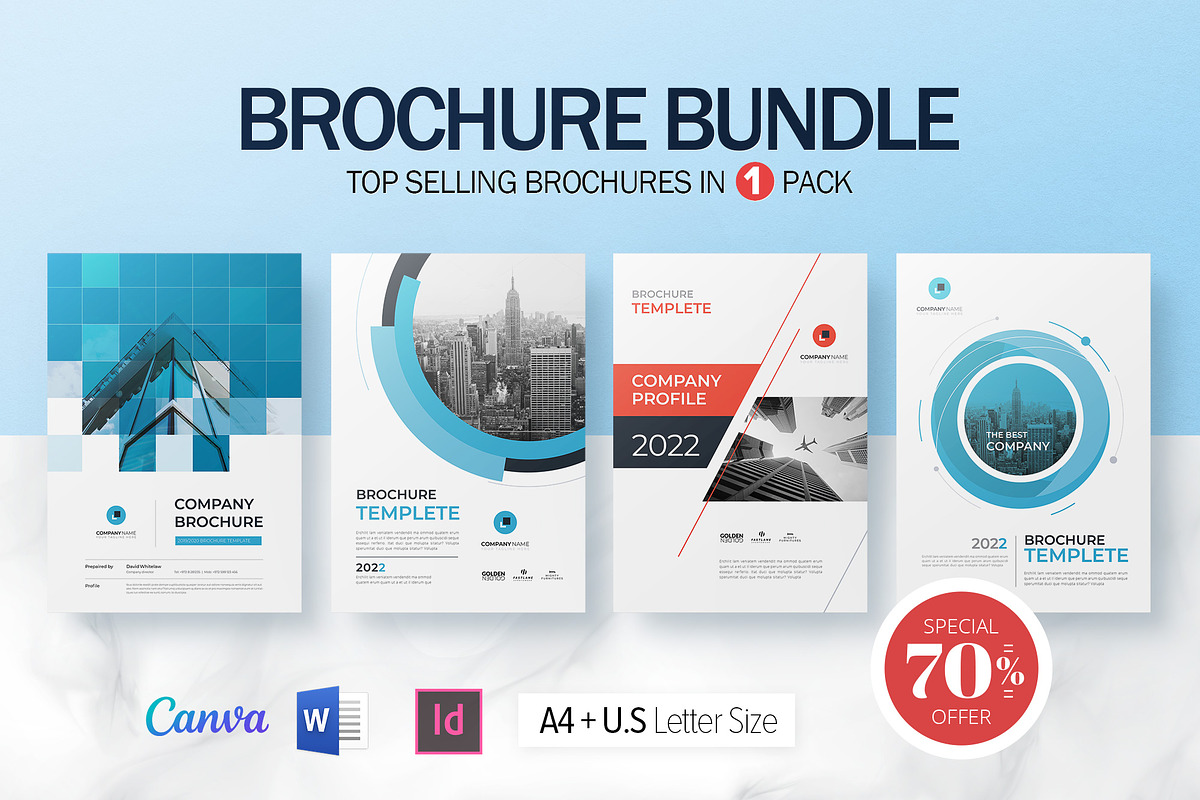 Brochure Bundle | Docx, ID, Canva, a Brochure Template by BrochuresFactory (Photo 1 of 20)