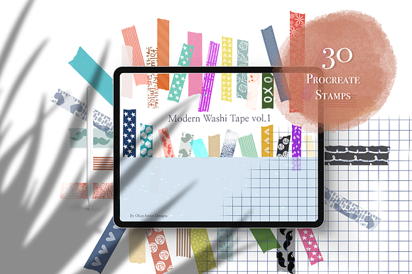 NEW! 30 Modern Washi Tape Vol1 preview 7