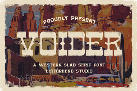 Voiger Western Slab Serif, a Slab Serif Font by Letterhend Studio