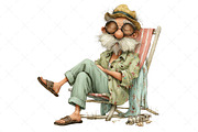 Funny Grandpa Summer set, an Illustration by Craft Nest (Thumbnail 11 of 12)