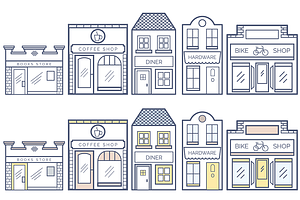 13 Business Buildings Vector