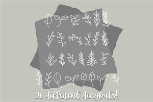 Botanical Bliss Dingbat Font