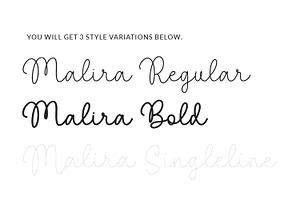 Malira - Monoline & Singleline Font