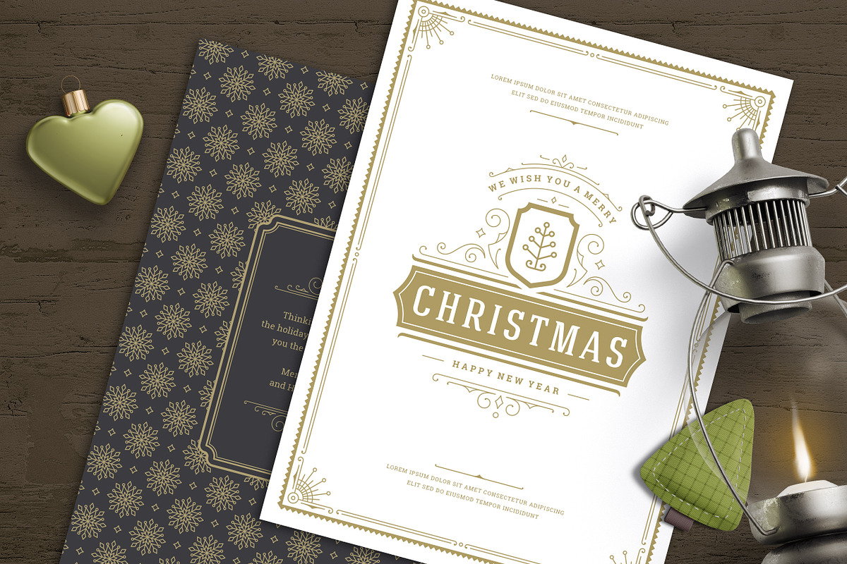Christmas Greeting Card, a Card Template by Vasya Kobelev (Photo 3 of 7)