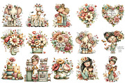 Whimsical Mother's Day Clipart, an Illustration by OK Design (Thumbnail 3 of 6)