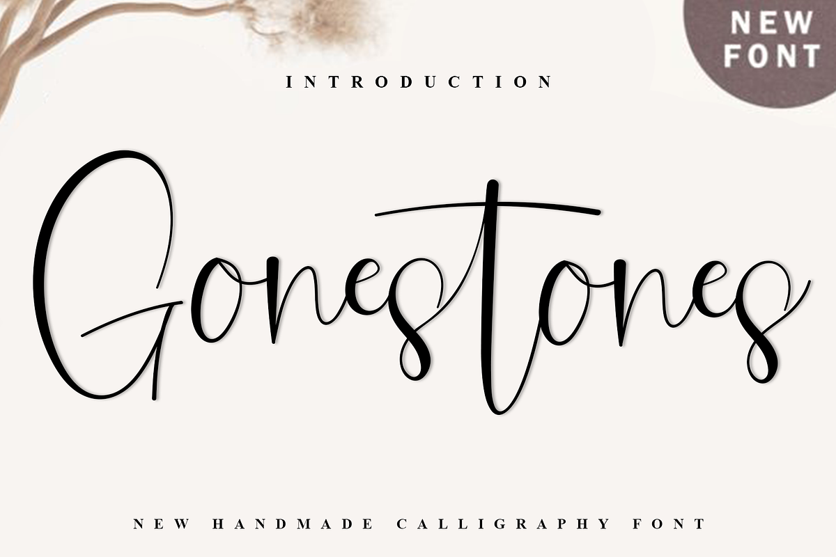 Gonestones, a Handwritten Font by InermediaSTUDIO (Photo 1 of 8)