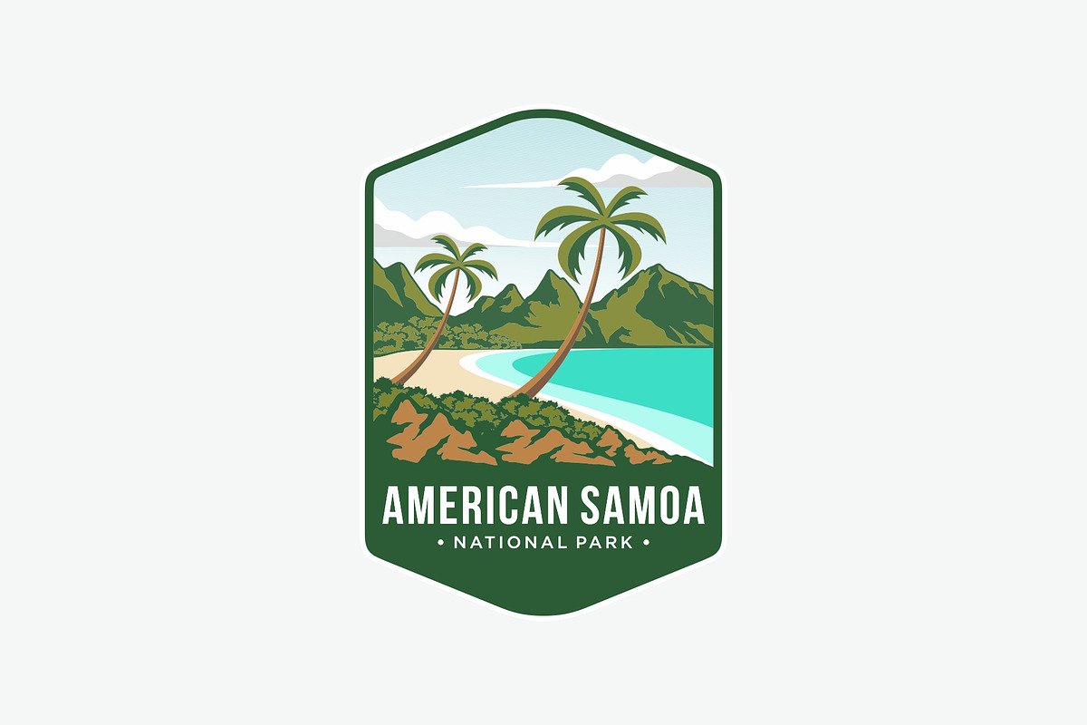 American Samoa National Park Emblem, a Branding & Logo Template by swarnstudio