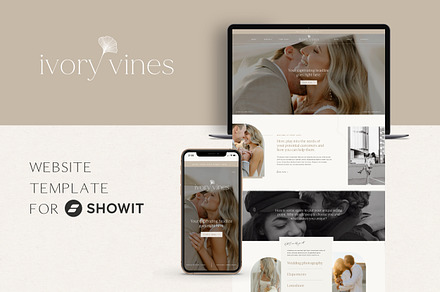 Neutral Showit website template, a Websites & App Template by Wonderlik Webdesign