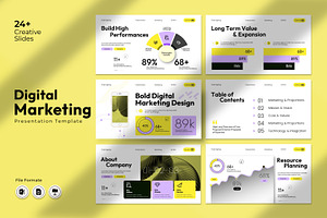 Modern Digital Marketing Template, a Presentation Template by Creative-Work
