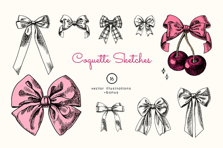Coquette Bow Sketches