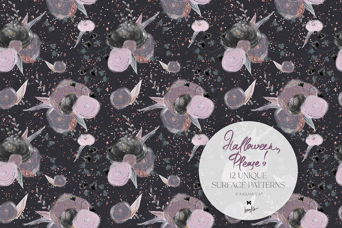Kawaii Halloween Seamless Patterns, a Pattern Graphic by KaramfilaS (Photo 11 of 32)