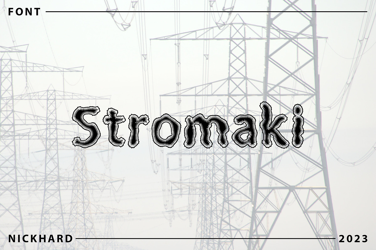 Stromaki Sans Serif Display Font, a Handwritten Font by Nickhard (Photo 1 of 5)