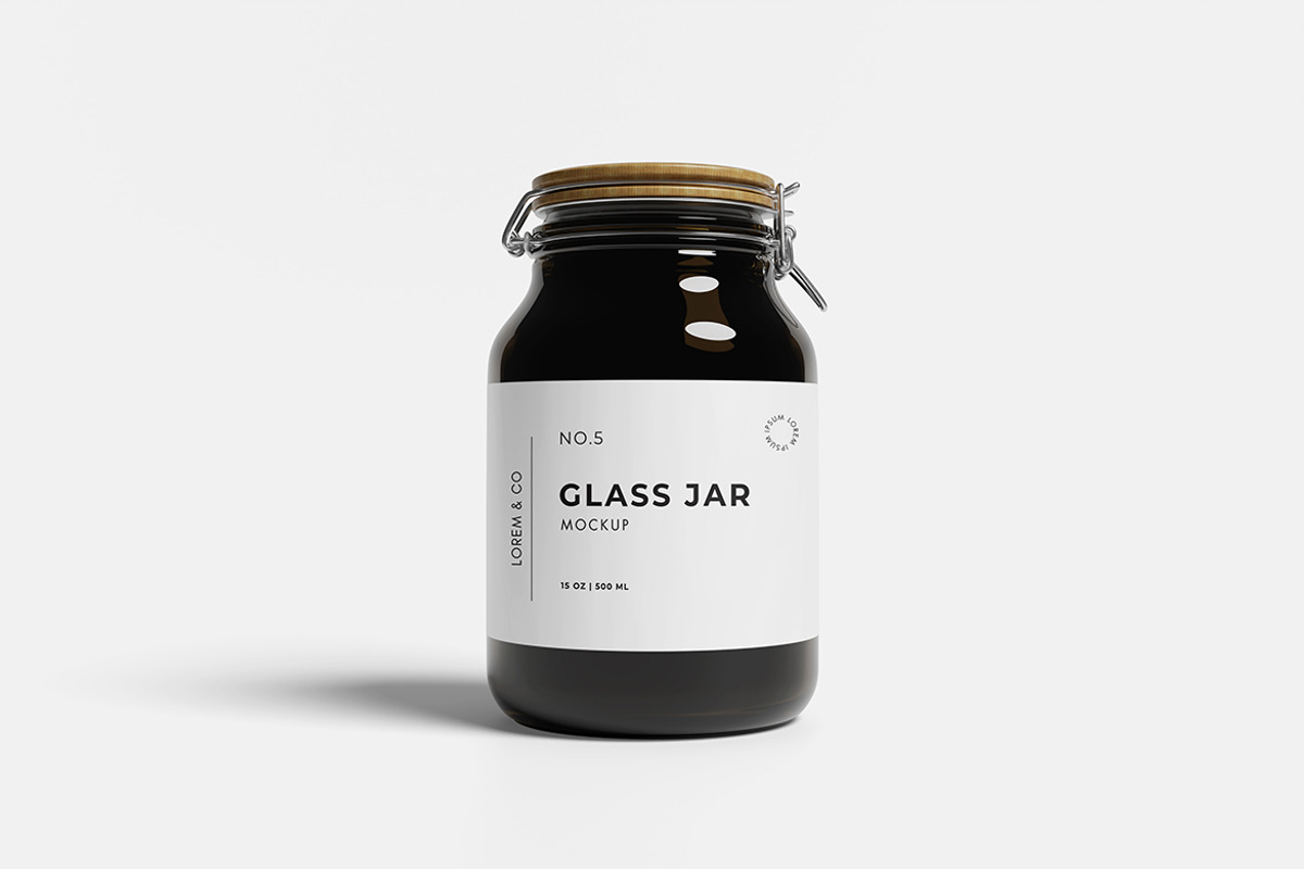 Glass Jar Mockup, a Product Mockup by bimockup (Photo 2 of 6)