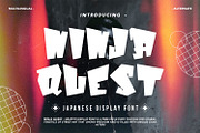 Ninja Quest - Japanese Display Font, a Font by Arendxstudio (Thumbnail 1 of 9)