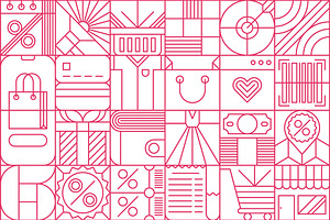 Sale retail geometric mosaic pattern, a Finance Illustration by Vector Tradition
