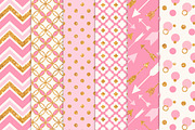 Pink Glitter Bohemian Digital Papers, a Pattern Graphic by Amanda Ilkov (Thumbnail 2 of 3)