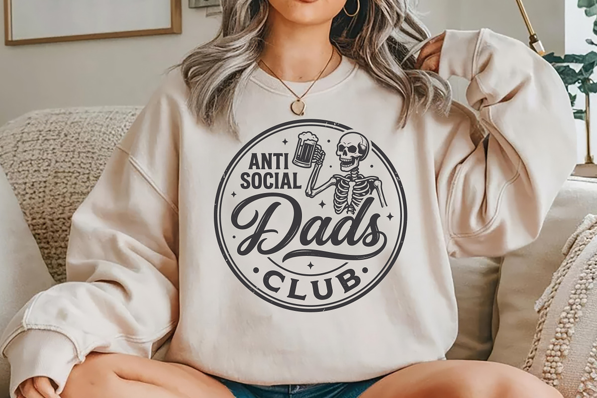 Anti Social Dads Club SVG, a Seasonal Illustration by Rose Art (Photo 4 of 8)