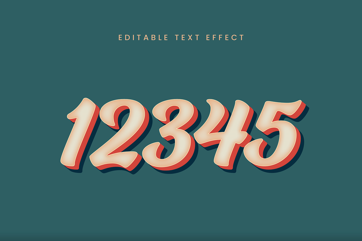 Script Retro 3D Text Effect preview 2