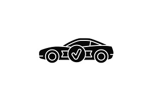 Top Quality Car Black Glyph Icon