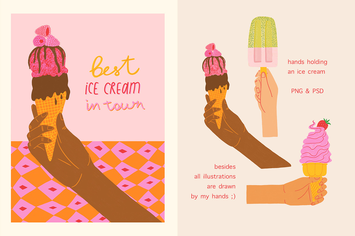 Best Ice Cream in Town, a Food Illustration by Annakniaz (Photo 6 of 13)