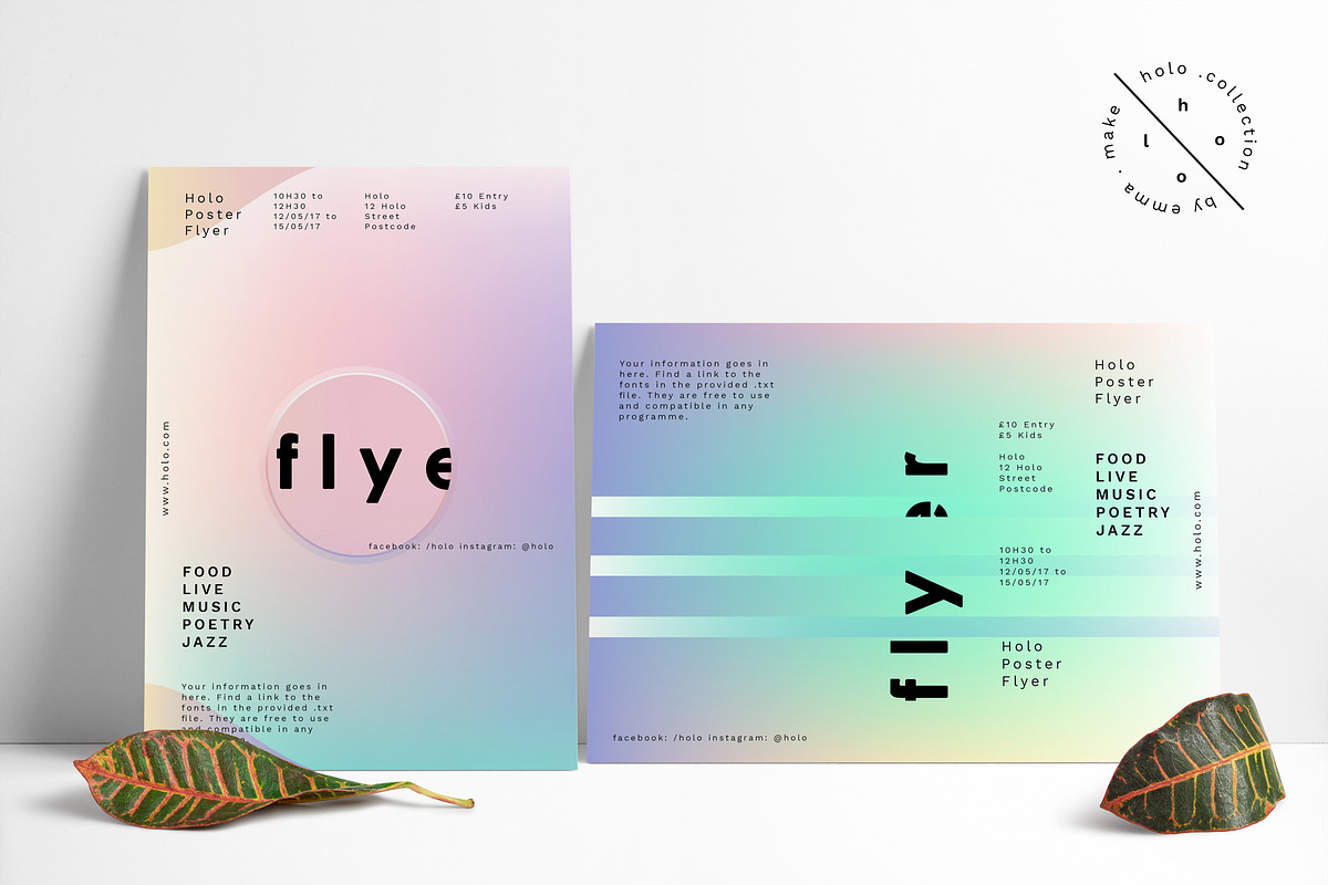 Holo Poster Flyer, a Flyer Template by Emma Make (Photo 5 of 9)