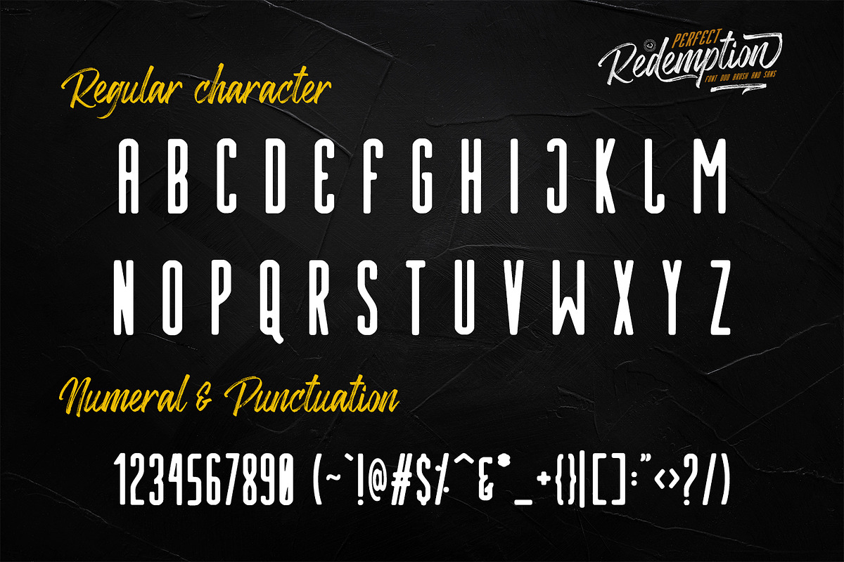Perfect Redemption - Font Duo+Extras, a Blackletter Font by din-studio.com (Photo 11 of 15)