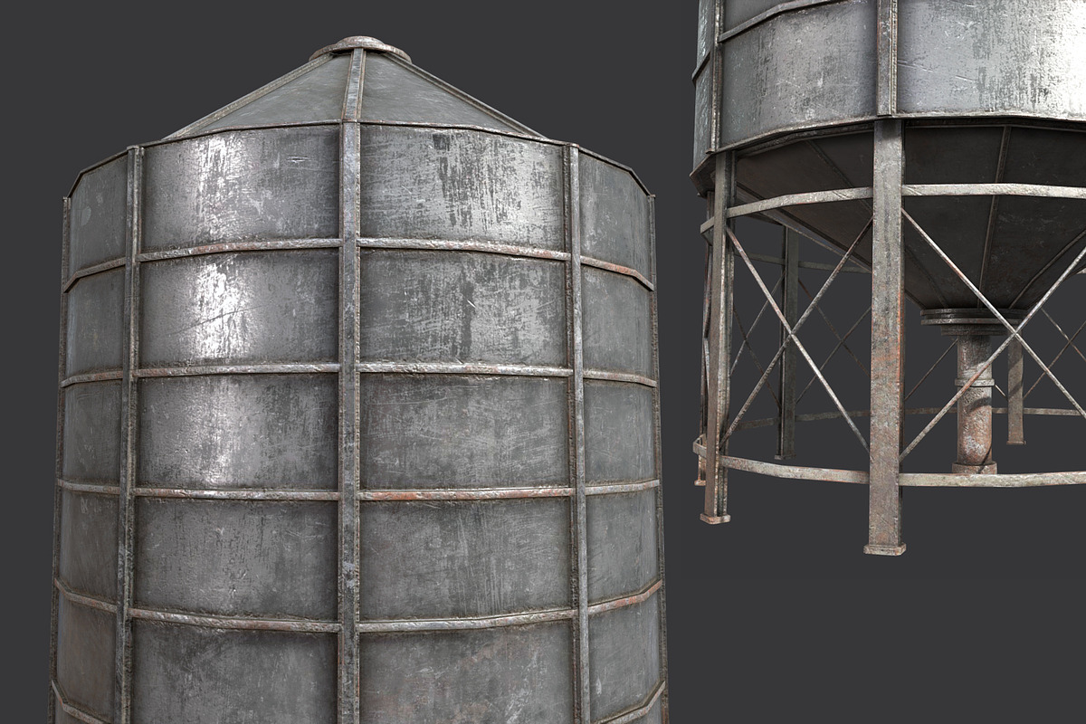 Farm Silo 6A PBR, an Architecture 3D Model by GamePoly (Photo 2 of 4)