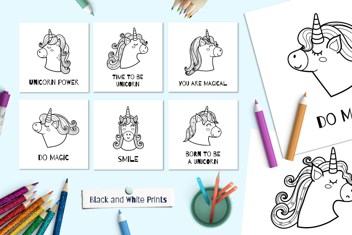 Unicorns Clipart Collection, an Animal Illustration by Gulnara Sabirova (Photo 18 of 20)