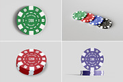 Casino Chips Mockup - 6 views, an Advertising Mockup by Illusiongraphic (Thumbnail 17 of 18)